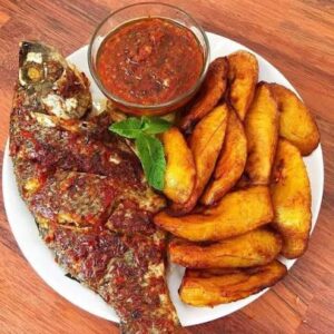 grilled tilapia fish with plantain